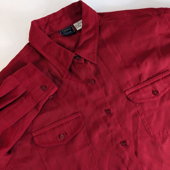 Laura Scott Women s 2-in-1 Red Knit Cardigan Top Rhinestones Plus Size